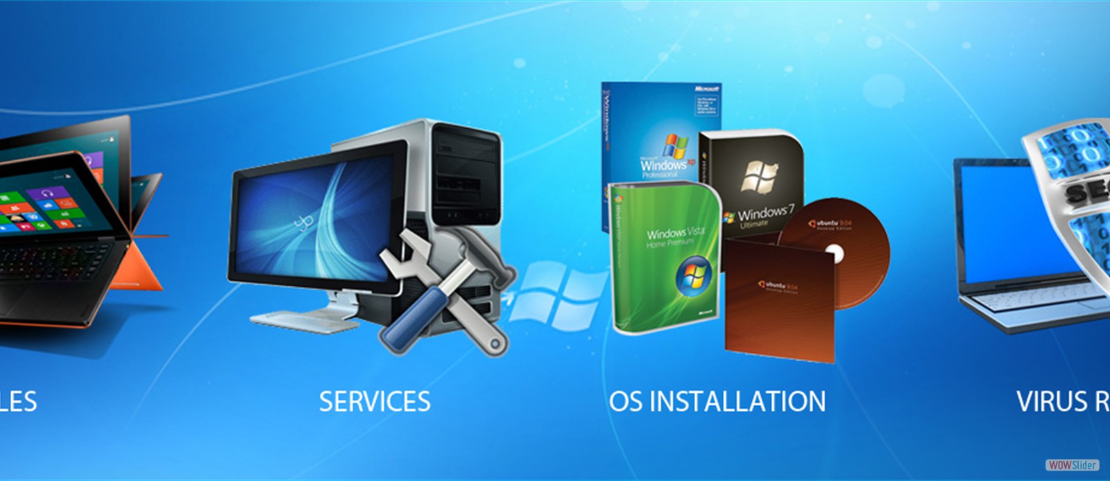 Sales, Repairs, Installation, Software and Web developement, etc Sales, Repairs, Installation, Software and Web developement, etc